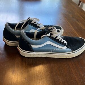Vans old skool men’s low blue navy 9.5 suede canvas